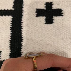 BaubleBar Jewelry - Baublebar Molly purple double bar ring gold BaubleBar Jewelry - Baublebar Molly purple double bar ring gold